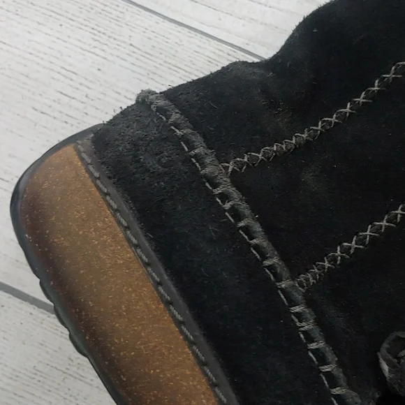 Timberland Fauna Leather Moccasin Lace-Up Boots – Black – Women's Size 7 - Picture 3 of 9